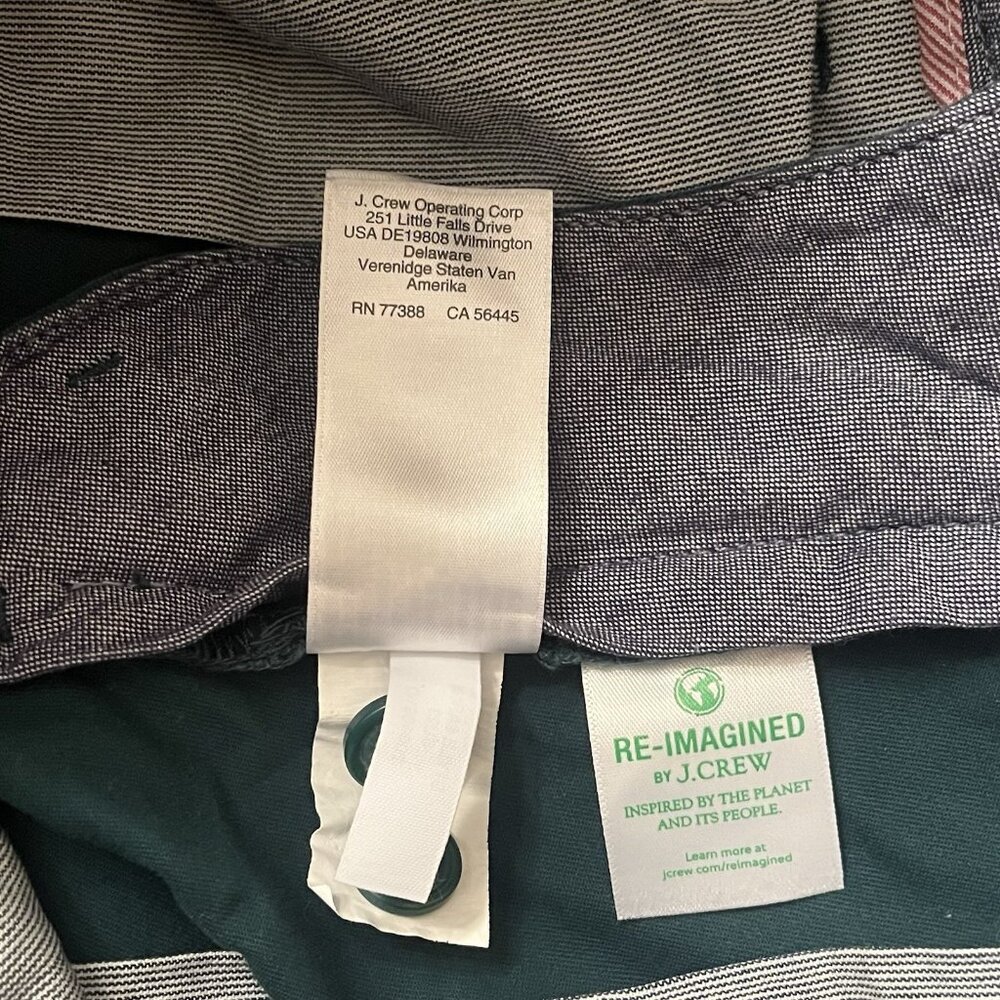 J Crew Pants 29x32 Green Chino 770 Straight Leg Holiday Slacks 97% Cotton - Picture 6 of 9
